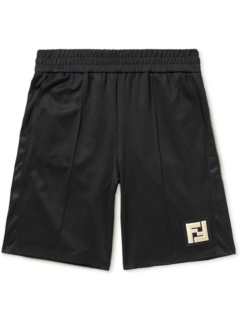 fendi tech fabric shorts|FENDI Black tech fabric shorts .